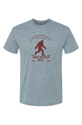 Gray t-shirt with red SMR Bigfoot graphic and text on a white background
