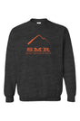 Dark gray sweatshirt with orange 'SMR' logo on a white background